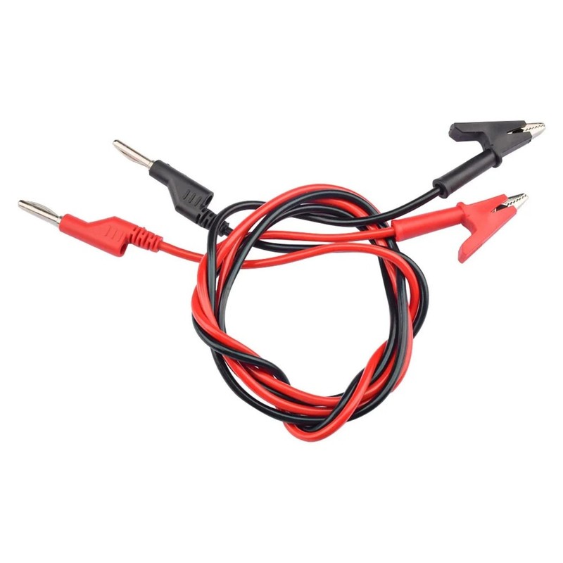 2pcs 1 Meter Cable Length Stackable Banana Plug to Crocodile