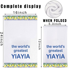 MYSOMY Greek Grandma Kitchen Towel Yiayia Kitchen Towel Greek Yiayia Gifts Greek Grandmother Gift (YIAYIA UK)