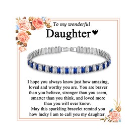 PDTU Gifts for Mum Grandma Auntie Daughter Niece Sister Best Friend Cubic Zirconia Bracelet Presents for Women Girls│Sparkling Bracelets Birthday Anniversary Christmas Gifts
