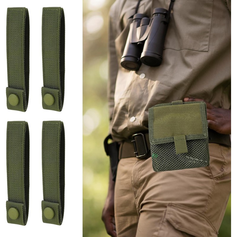 4 Pack Tactical Molle Webbing Straps,for MOLLE Attachment Strap Heavy-Duty