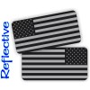 Unbranded REFLECTIVE Mini 1x2 American Flag Hard Hat Stickers Black Ops USA Decals (pair)