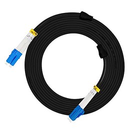 Jeirdus 50M LC to LC Outdoor Armored Duplex 9/125 SM Fiber Optic Cable Jumper Optical Patch Cord Singlemode 50Meters 160ft LC-LC