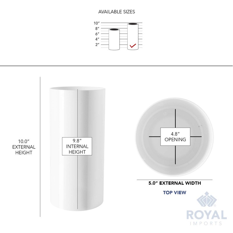 Royal Imports Flower Acrylic Vases Cylinders - Decorative Centerpiece Display