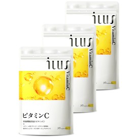 【3袋セット】ILUS ビタミンC サプリメント リポソームビタミンC ビタミンC誘導体 配合 90粒✕3袋