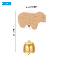 PATIKIL Shopkeepers Bell, Wood Door Chime Hanging Door Bell Jingle Bells Animal Metal Doorbell with Suction Cup for Door Opening Business When Entering Decoration,Sheep