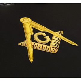 Masonic Regalia Black File Case For WM/MM Apron with Hard Handle & G Logo-BLACK