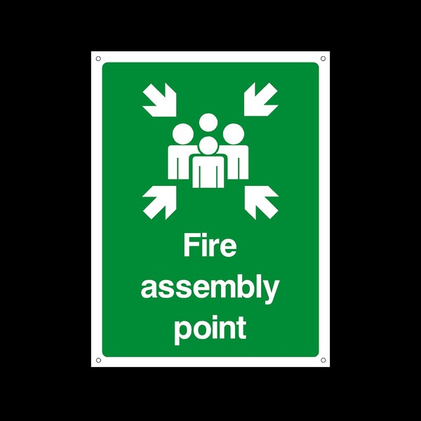 Fire Assembly Point - 6mm Correx Sign with 4 Pre-Drilled