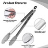 Kitchen Tongs for Cooking Locking Tongs,Buffet Tongs,Stainless Steel Serving Tongs,3