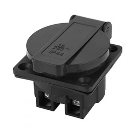 Black German Socket, Industrial Waterproof Black German Socket for Generator 250V 16A