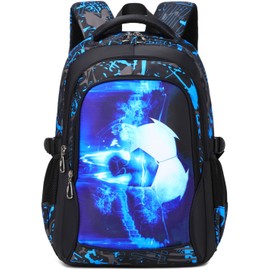 SOMBLG Boys School Bag Backpack Teenager School Backpack Teenagers School Daypacks Kids Large School Bag Waterproof Large School Bag, 03-blue, L