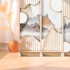 DECHOUS 2Pcs Room Divider Feet, Folding Room Divider Stand Wood