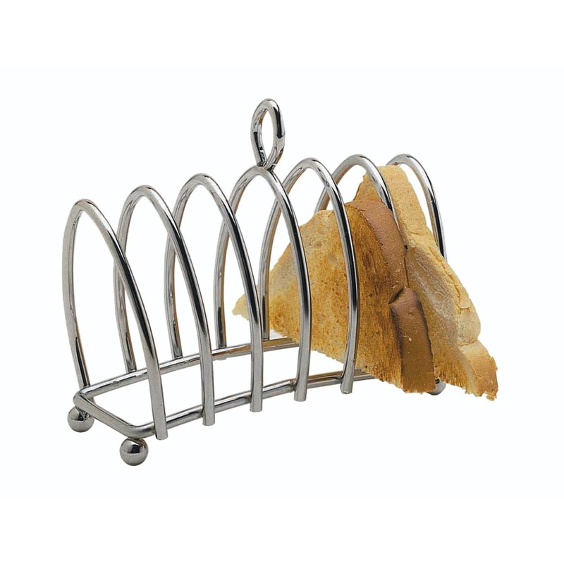 KitchenCraft 1 x Chrome Toast Rack for Six Slices 12.5
