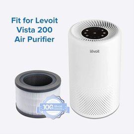 LEVOIT Vista 200 Air Purifier Replacement Filter, Genuine Air Filters, High-Efficiency Activated Carbon for Removal of Smoke, Odor, Allergens, Pollen, Vista 200-RF, 2 Pack