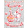 Great Granddaughter 1st Birthday Card (Grey Elephant)