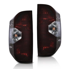 CNNELL Tail Lights Assembly Assembly Rear Lights Compatible with Toyota Tundra 2014-2021 Pickup Truck Tail Lamp Driver & Passenger Side Clear Lens TO2800193 Smoky Lens