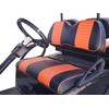 Huskey Orange Pleated Front Replacement Seat Cover (2pc) for Club