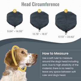 IDOMIK Dog Calming Hoodie No Shake Ear Wraps for Dogs, Dog Ear Head Covers for Noise Reduction & Anxiety Relief, Dog Ear Headband Muffs Head Wraps for Ear Hematoma Grooming Firework Force Drying