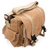 DURAGADGET Tan Brown Large Canvas Bag With Adjustable Storage Compartments