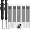 2pcs Construction Pencils with Sharpener, Solid Pencil with 32pcs Woodworking