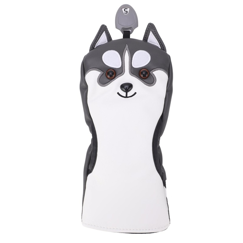 Dog Shaped Golf Wood Head Covers Waterproof Sunscreen PU Club