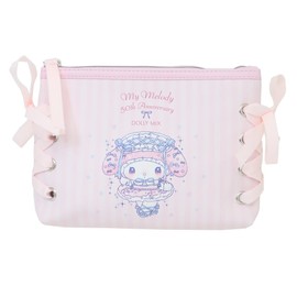 Marimo Craft SRDM-024 My Melody x Dolly Ribbon Pouch (W x H x D): 7.3 x 5.1 x 1.6 inches (185 x 130 x 40 mm)