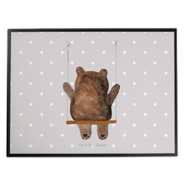 Mr. & Mrs. Panda Desk Mat Bear Swing - Gift, Bear Loss Mourning Gift Sad Comfort Love Love Desk Pad, Desk Pad, Office Supplies