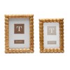 Generic Two's Company Hand-Carved Bobbin Photo Frame Natural Brown Includes