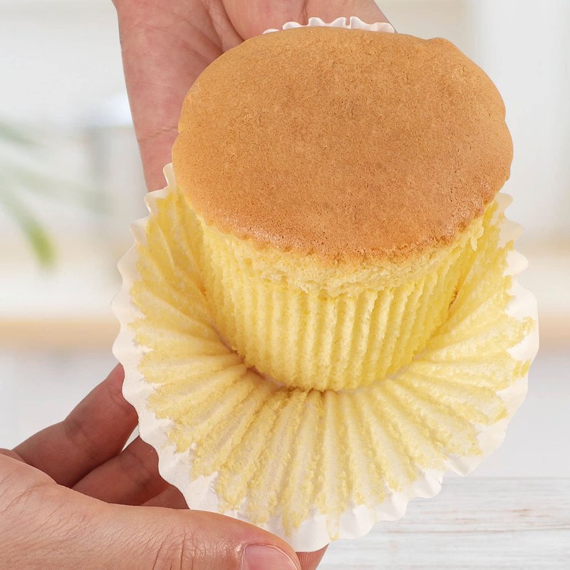 Caperci Jumbo Cupcake Liners White Muffin Baking Cups 300-Count, No