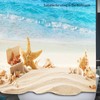 Beautiful Beach Scenery Shower Curtain Waterproof Mildew Proof Print Bath