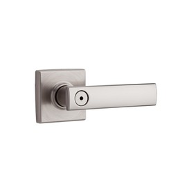 Kwikset Vedani Bed/Bath Lever Lever in Satin Nickel