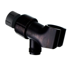 YOO.MEE Adjustable Shower Arm Bracket for Handheld Shower Head, 360° Swivel POM Ball Joint, Large Angle Adjustable Shower Holder, Oil Rubbed Bronze Finish