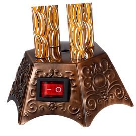 Anneome Electric Arabian Incense Burner Vintage Decorative Censer for Home Compact Aroma Burner for Relaxation and Therapy Easy Plug Restful Moments