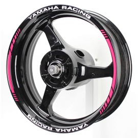 AxxL Motorcycle 17" Custom Rim Sticker Yamaha Racing SP6-Y (Fluorescent Pink)