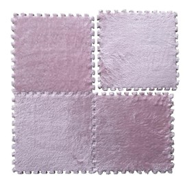 4Pcs Premium Carpet Tiles 12" x 12" – Durable, Non-Slip, Easy-to-Install Flooring Squares for Home & Office – High-Density Low-Pile Carpet (Light Pink)