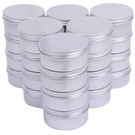 Chocople Aluminum Can Cream Case Cosmetics Divided Silver (100ml (24 Pieces)