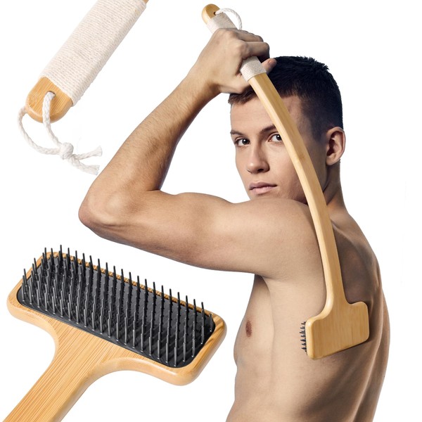 NURENDER Bamboo Back Scratcher for Men and Women, 22'' Oversized