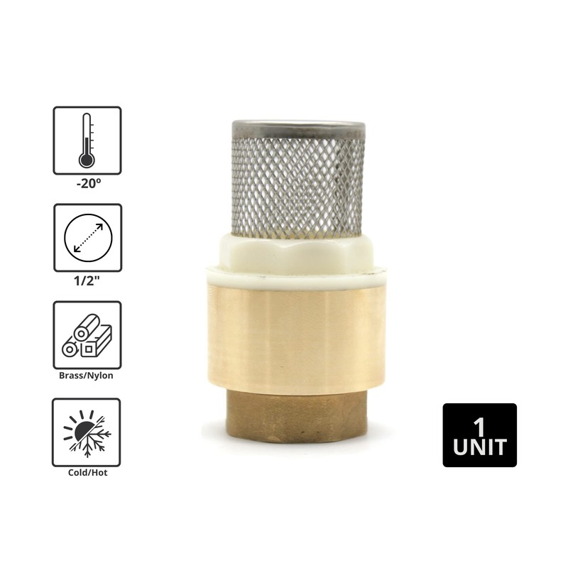 DOJA Barcelona Foot Valve Internal Thread PN 16 1 Inch