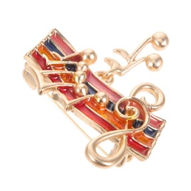 BESPORTBLE Note Brooch Pin Creative Clothes Aesthetic Lapel Pin for Dresses Bags Hats Durable Material present for Special Occasions