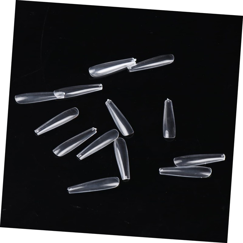 FOMIYES Pcs Long Fake Nails Sticker Set Full Coverage Nail
