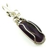 Sugilite Gemstone Sterling Silver Wire Wrapped Pendant 17