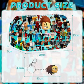 WlsqDE Roblx Pencil Case, Roblx Key Ring, Anime Pencil Case, Cartoon Pencil Case, Large Capacity Pencil Case, Student Pen Organiser, Cartoon Pencil Case, Gifts for Children, Teenagers