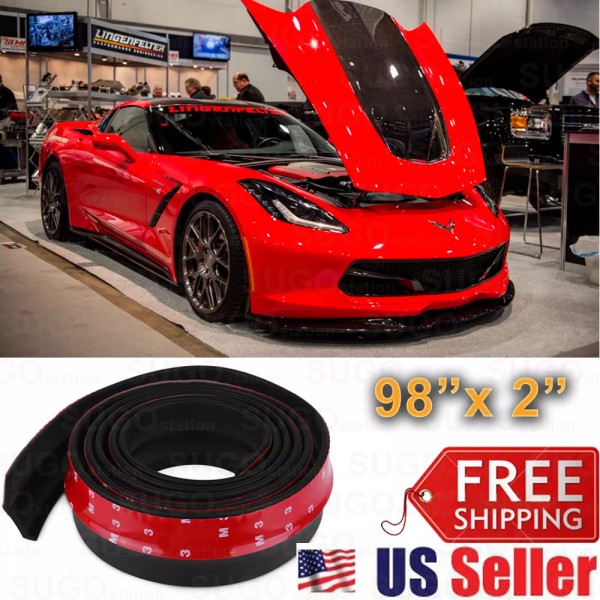 Sugo Universal Black PU Front Bumper Body Spoiler Lip Splitter