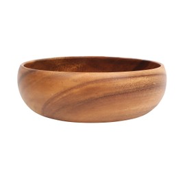 Premier Housewares Acacia Wood Salad Bowl Large Hand Carved Salad Bowl,26 x 26 x 8 cm