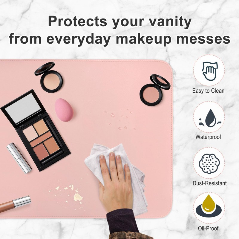 Makeup Mat for Vanity Desk Pad, 23.6 x 11.8 Inch