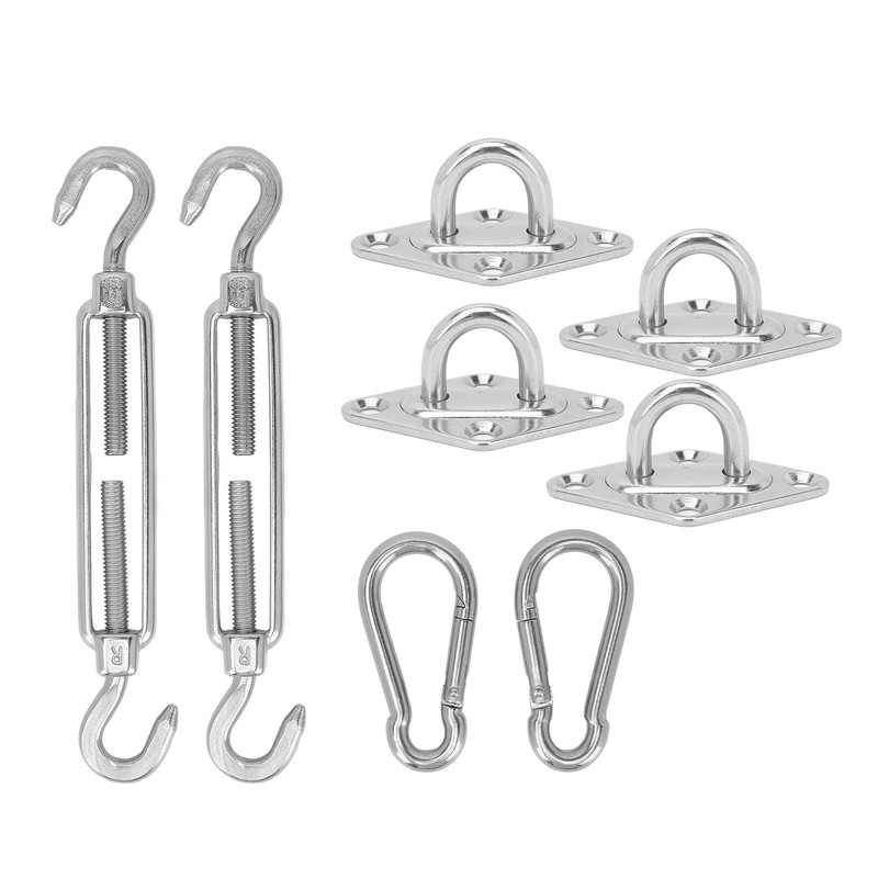 Sun Shade Sail Hardware Kit Sturdy Structure Stainless Steel Sunshades