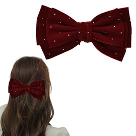 Red Hair Bow Clips for Women Girls Bowknot Hair Clip Barrette for Women Girls Bow Knot Hair Clip for Girls Bows Hair Accessories for Women Girl