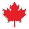 2 x 10cm Maple Leaf Vinyl Stickers - Canada Travel
