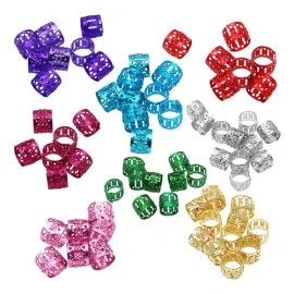 80 Piezas Dreadlocks Beads Filigree Tube Beads Para Cabello