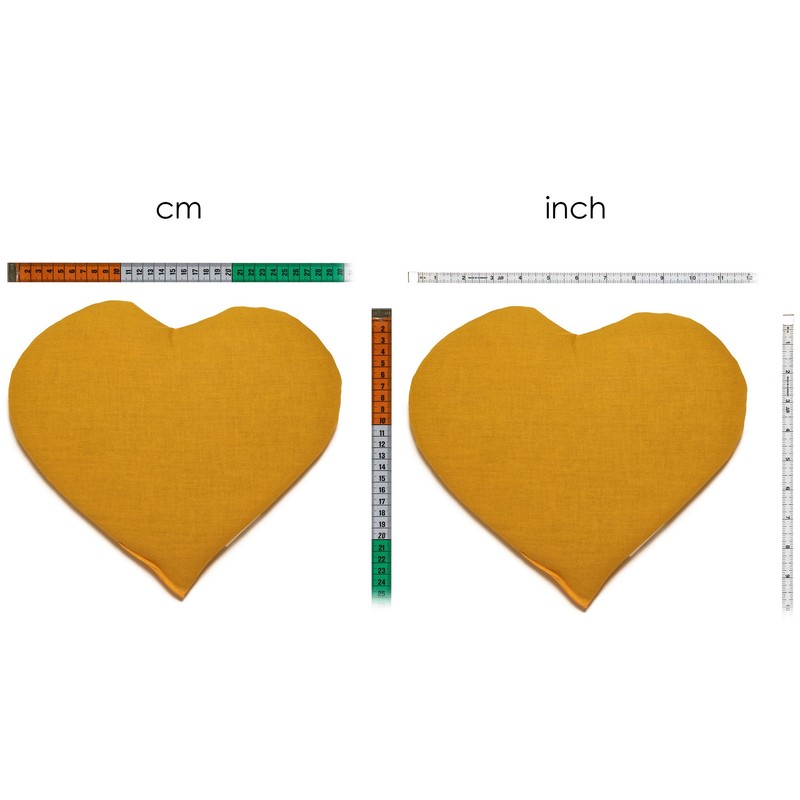 Grain Pillow Heart ca. 30 x 25 cm Mango