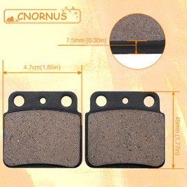 Cnornus Rear Brake Pads for Suzuki LTZ400 LT-Z 400 2003-2012 LT-R 450 2006-2012 LT 250 R 1987-1990 LT 500 RL 1990